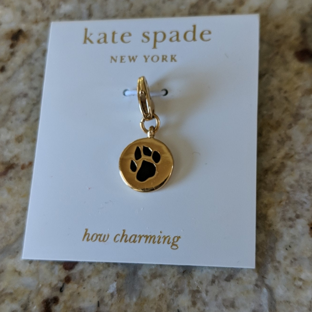 Kate Spade Paw Print "how charming" Charm